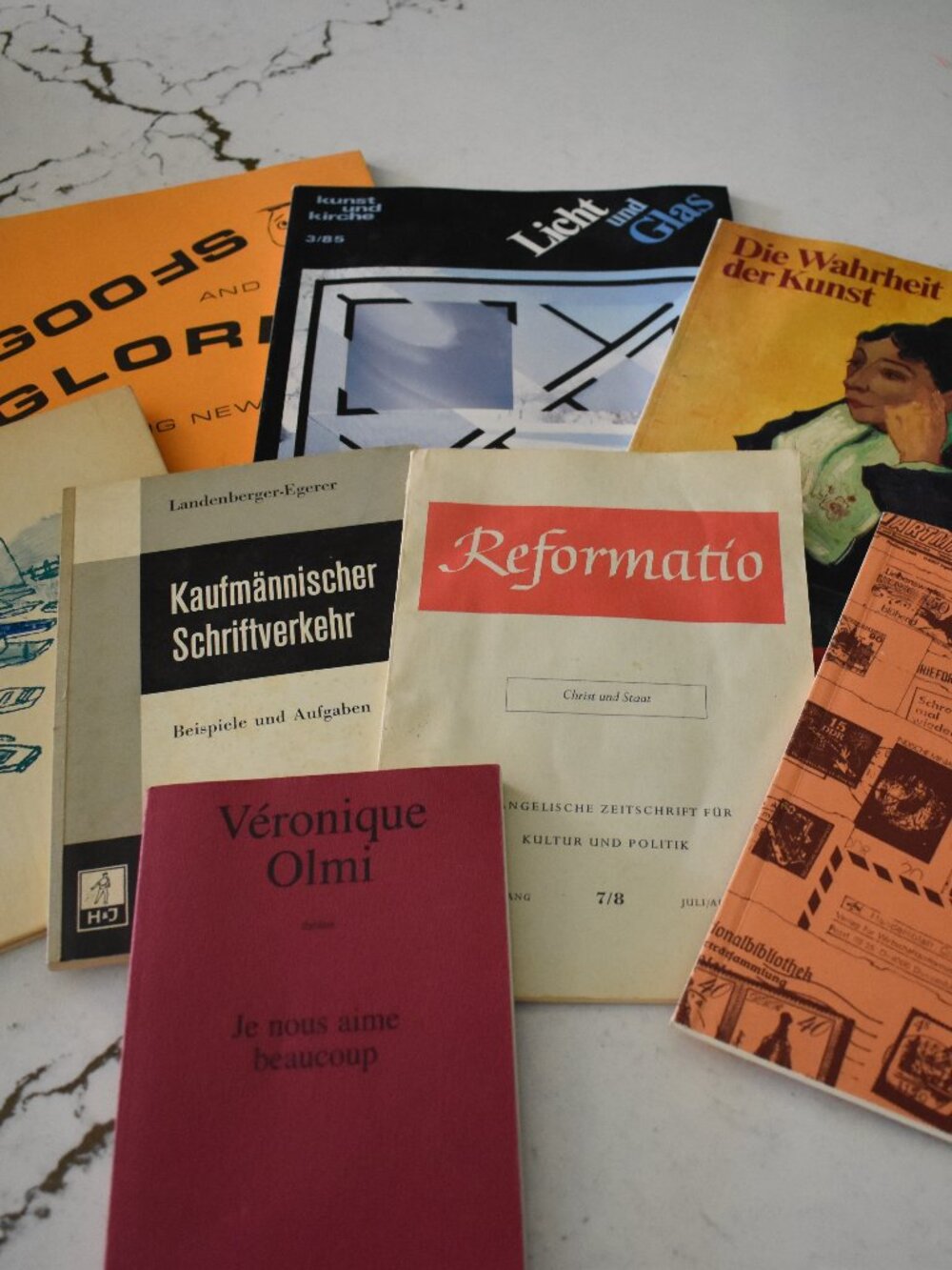 Vintage German Books Bundle of 9 Language Art Culture Religion Education & More